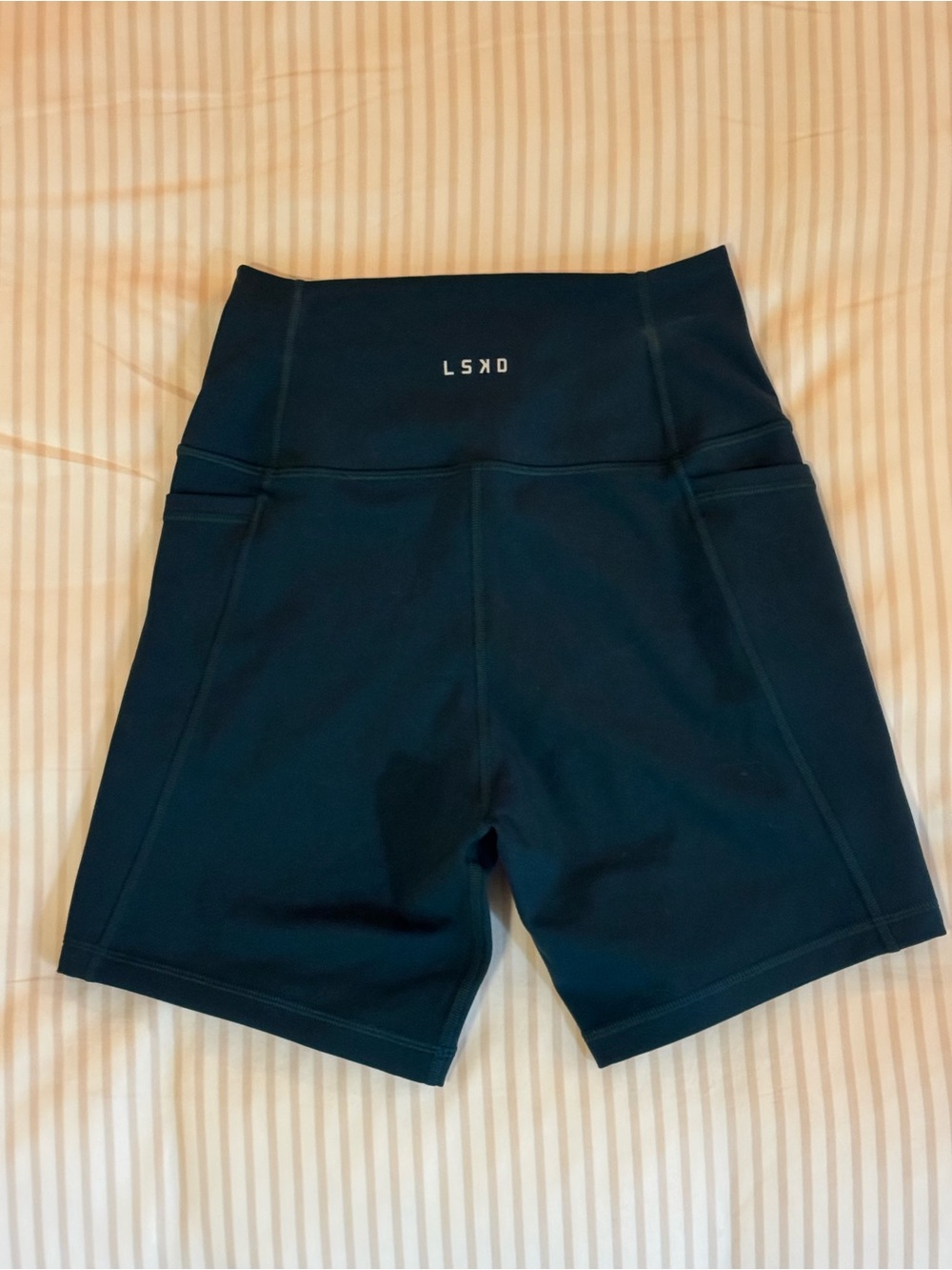 LSKD High-Waist Black Women’s Bike Shorts (6” inseam)